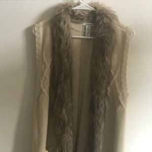 STYLE & CO. FAUX TRIMMED SWEATER VEST SIZE XL